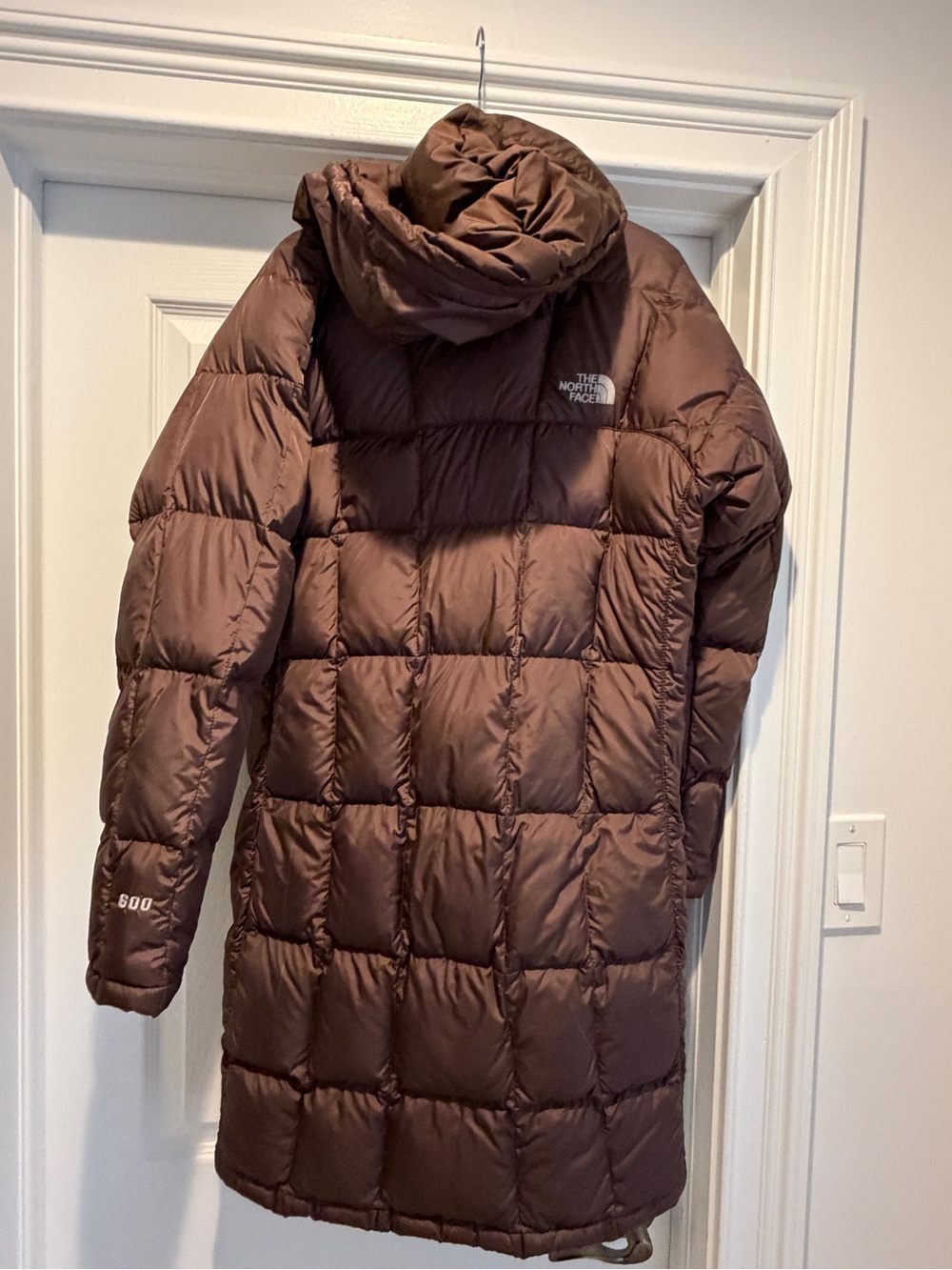 The North Face Metropolis 600 Fill Down Parka Brown Hooded Coat Women’s M - Picture 5 of 9